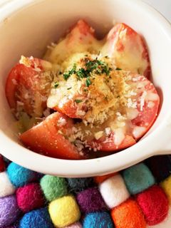 ゆかりのイブクロ トマトチーズ焼き-レシピのメイン写真