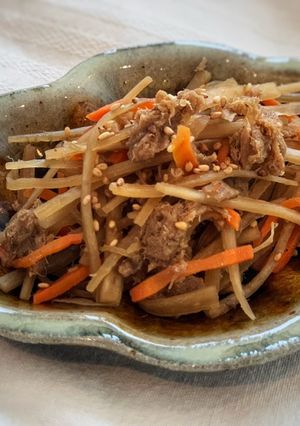 ご飯に合う♪甘辛ツナきんぴら-レシピのメイン写真