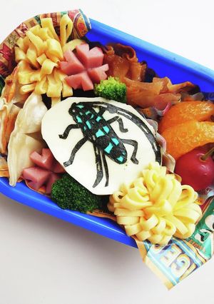 ルリイロカミキリムシのキャラ弁-レシピのメイン写真