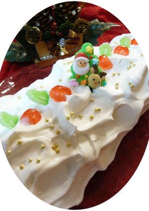 シフォン生地deクリスマスロール-レシピのメイン写真