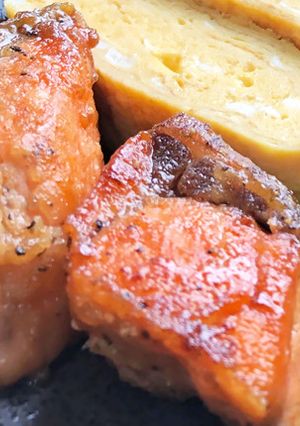 フライパンで簡単!!鮭のごまドレ焼き-レシピのメイン写真