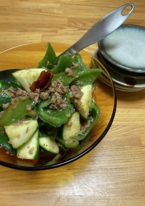 夏野菜！ピーマンとズッキーニの義経焼き　-レシピのメイン写真