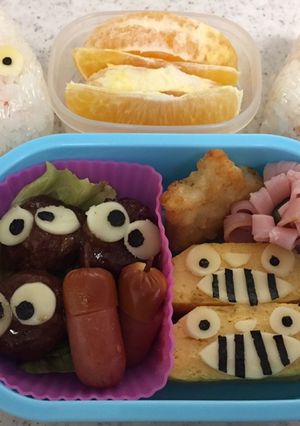 トトロ弁当 幼稚園のキャラ弁-レシピのメイン写真