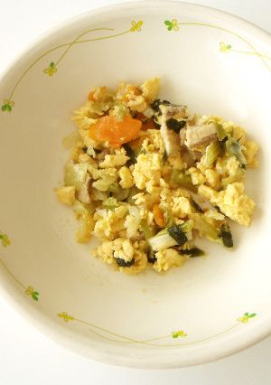卵と青菜のソテー☆給食メニュー-レシピのメイン写真