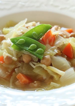 【健康】ひよこ豆と野菜のスープ-レシピのメイン写真