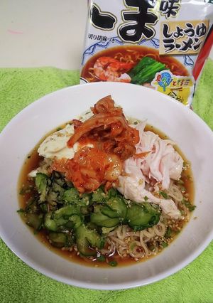 冷や汁風【冷やしサッポロ一番】-レシピのメイン写真