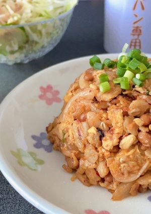 オートミール納豆キムチチャーハン-レシピのメイン写真