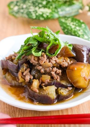 レンジで簡単♪ナスとひき肉の旨煮-レシピのメイン写真