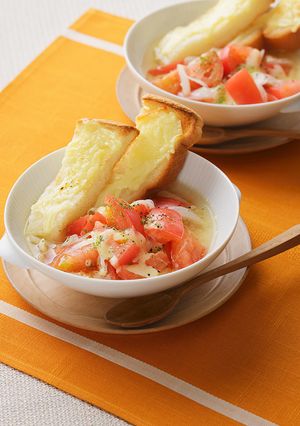レンジで簡単！ごろごろトマトスープ-レシピのメイン写真