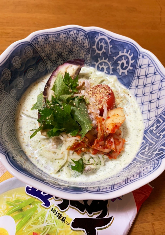 冷たいのにコク旨！青紫蘇みぞれ塩ラーメン-レシピのメイン写真