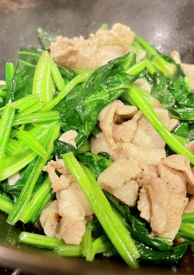 豚ばらとほうれん草の炒め物-レシピのメイン写真