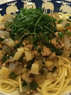 チンジャオミートソースパスタ-レシピのメイン写真