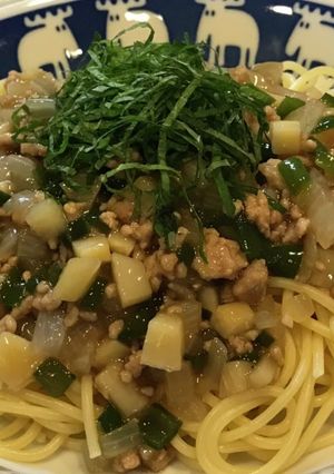 チンジャオミートソースパスタ-レシピのメイン写真