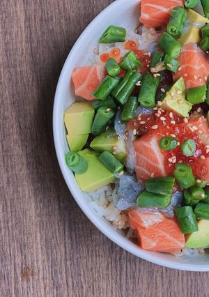 さっぱりアボカドいんげん海鮮丼-レシピのメイン写真