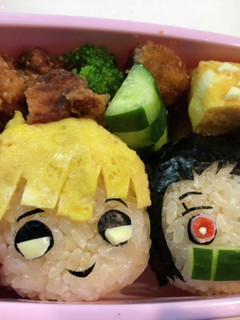 簡単!鬼滅キャラ弁 善逸&ねずこ-レシピのメイン写真