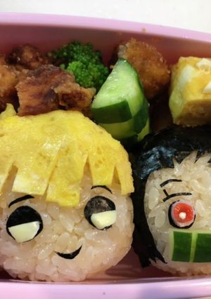 簡単！鬼滅キャラ弁　善逸&ねずこ-レシピのメイン写真