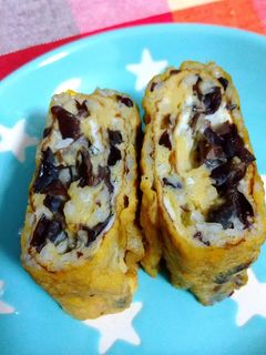 キクラゲとしらす入り卵焼き-レシピのメイン写真