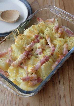レンジで♪ベーコンとじゃが芋チーズ焼き-レシピのメイン写真