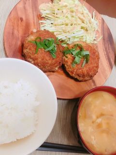 ジューシー和風ハンバーグ定食-レシピのメイン写真