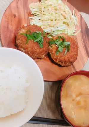 ジューシー和風ハンバーグ定食-レシピのメイン写真