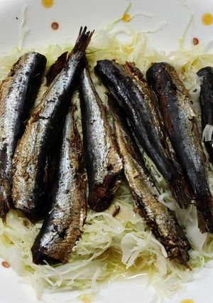いわしのつくだ煮とキャベツのレンチン★-レシピのメイン写真