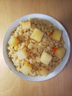 100%押し麦の豆板醤味噌じゃがいも麦飯-レシピのメイン写真