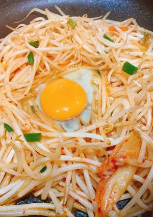 辛ラーメンの粉末で辛キムチもやし炒め-レシピのメイン写真