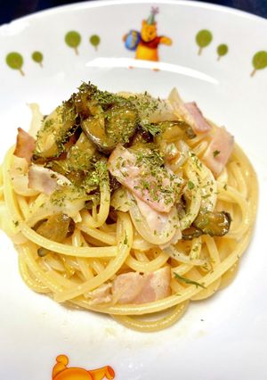 葉唐きゅうりの漬物パスタ-レシピのメイン写真