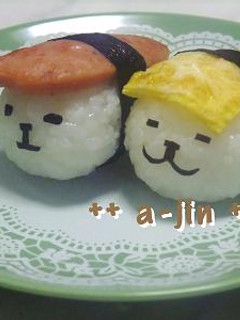 お弁当に✿ほのぼの寿司あざらしのおにぎり-レシピのメイン写真