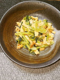 ヨウサマの減塩小松菜と油揚げの酢味噌和え-レシピのメイン写真
