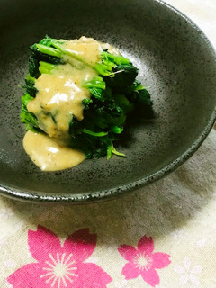 ドレッシングで☆ほうれん草のごまみそ和え-レシピのメイン写真