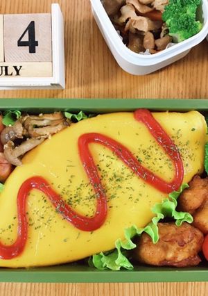 オムライス弁当 21/7.14-レシピのメイン写真