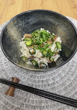 さんま蒲焼缶で☆さっぱりまぜご飯-レシピのメイン写真
