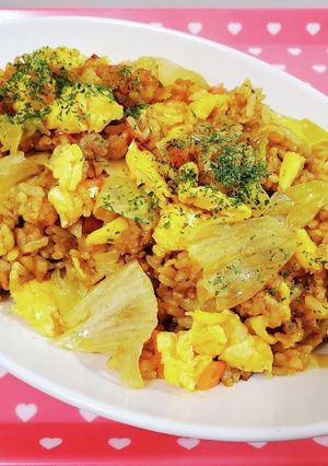 お子様向け＊卵とレタスのカレーチャーハン-レシピのメイン写真
