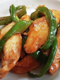 鶏ささみとピーマンのオイスターマヨ炒め-レシピのメイン写真