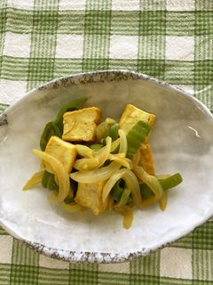 厚揚げとピーマンのカレー炒め煮-レシピのメイン写真