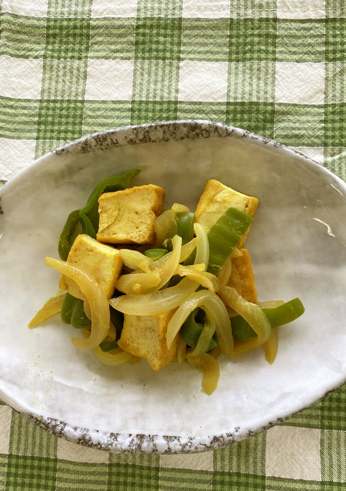 厚揚げとピーマンのカレー炒め煮-レシピのメイン写真