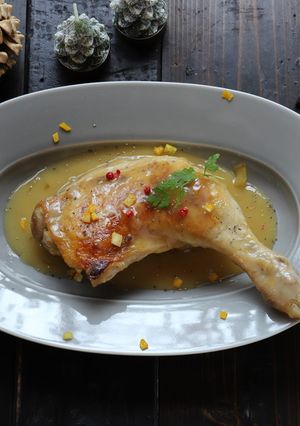 骨付きチキンの柚子クリーム煮-レシピのメイン写真