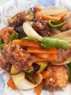 唐揚げアレンジ!鶏と野菜の甘酢炒め-レシピのメイン写真