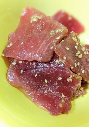 ごま油風味の漬けマグロ♪-レシピのメイン写真