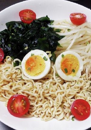 レンジでサッポロ一番醤油ぶっかけラーメン-レシピのメイン写真
