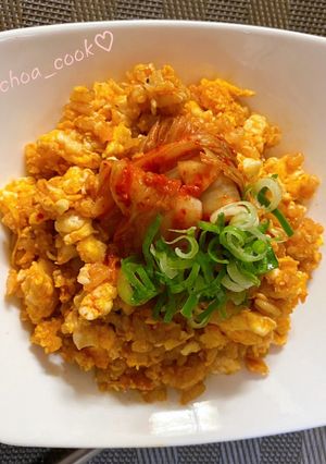 たっぷり炒り卵のキムチチャーハン-レシピのメイン写真