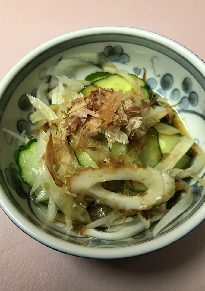 きゅうりと玉ねぎとちくわのポン酢和え-レシピのメイン写真