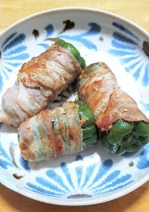 丸ごとピーマンの肉巻き-レシピのメイン写真