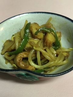 ピーマンともやしとさつまあげのカレー煮-レシピのメイン写真