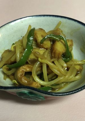 ピーマンともやしとさつまあげのカレー煮-レシピのメイン写真