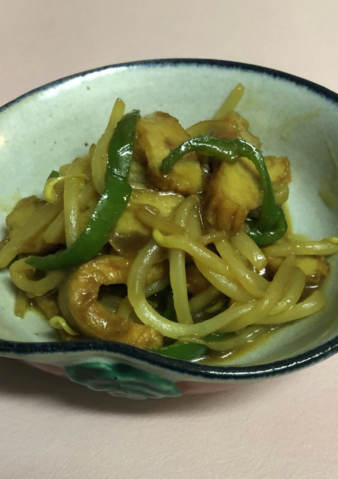 ピーマンともやしとさつまあげのカレー煮-レシピのメイン写真