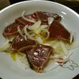 鰹たたきと新玉ねぎのカルパチョ