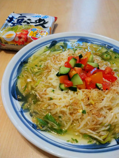 サッポロ一番で夏のラーメン-レシピのメイン写真