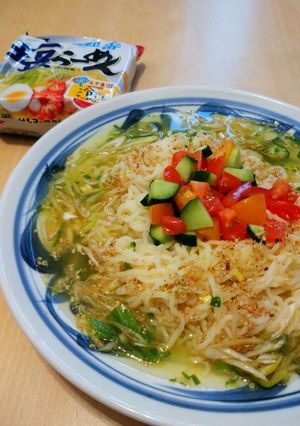 サッポロ一番で夏のラーメン-レシピのメイン写真